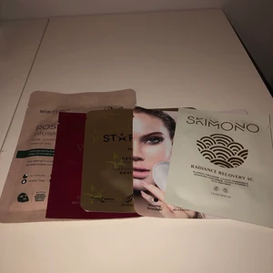 Ansiktsmasker - Oanvända och oöppnade ansiktsmasker  - beauty pro rose infused sheet mask - wander gold eye mask - The Gold Mask Eye - starskin vip 7 in 1 miracle skin mask pads - skimono radiance recovery eye mask Värde: 423kr