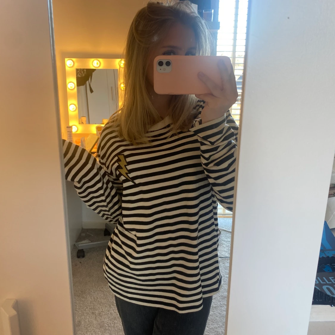 Randig tröja med blixt - 90