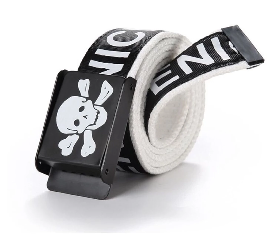 Skull Kanvas Bälte  - 90