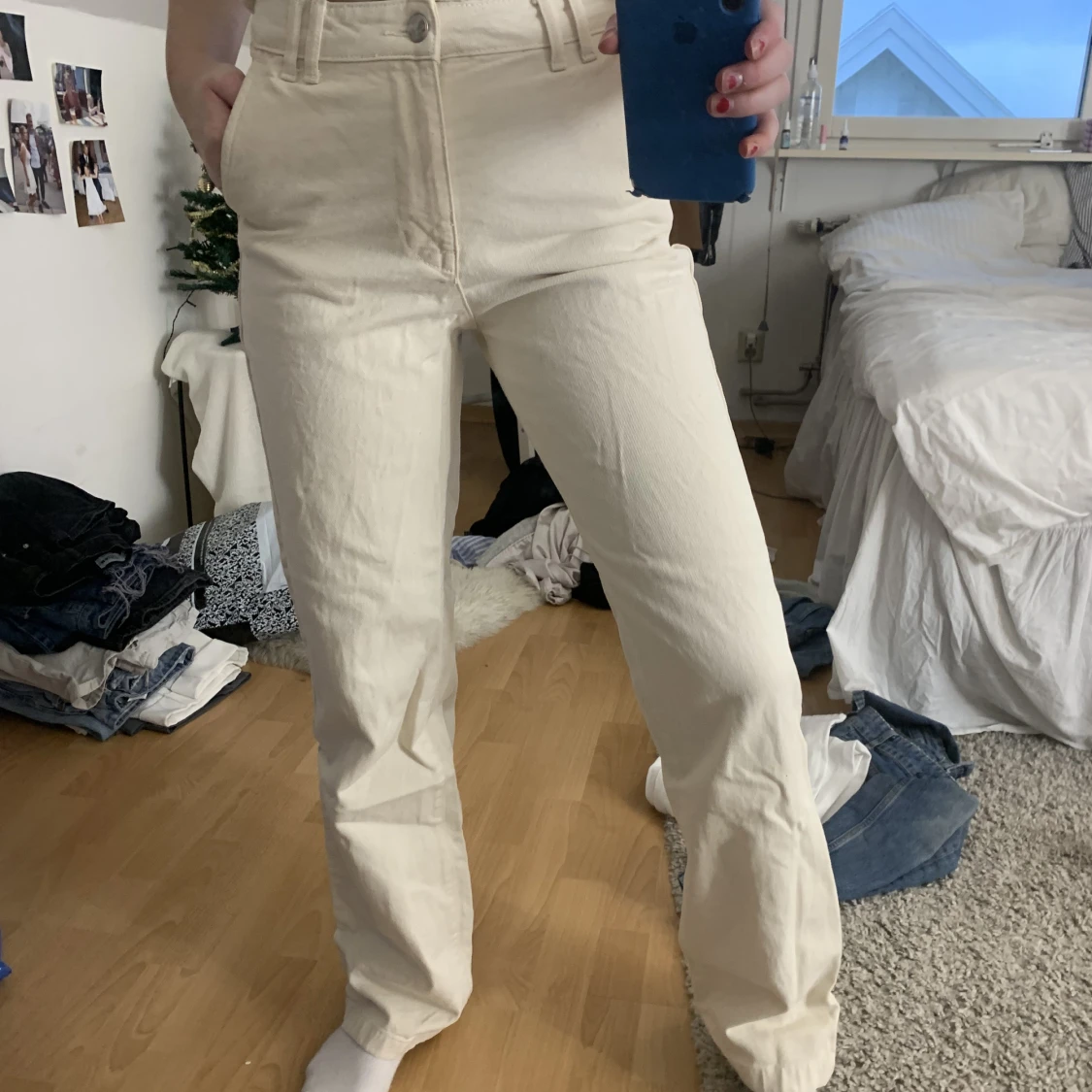 Beiga raka jeans  - 90