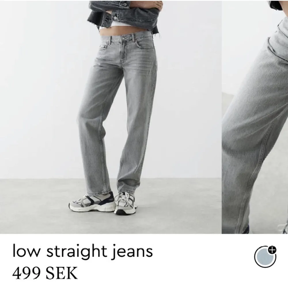 Fina grå jeans från ginatricot. Använd några gånger men är precis som nyskick! . Jeans & Byxor.