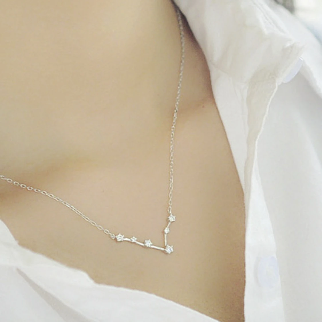 925 Silverpläteräd 12 Konstellation Halsband  - 91