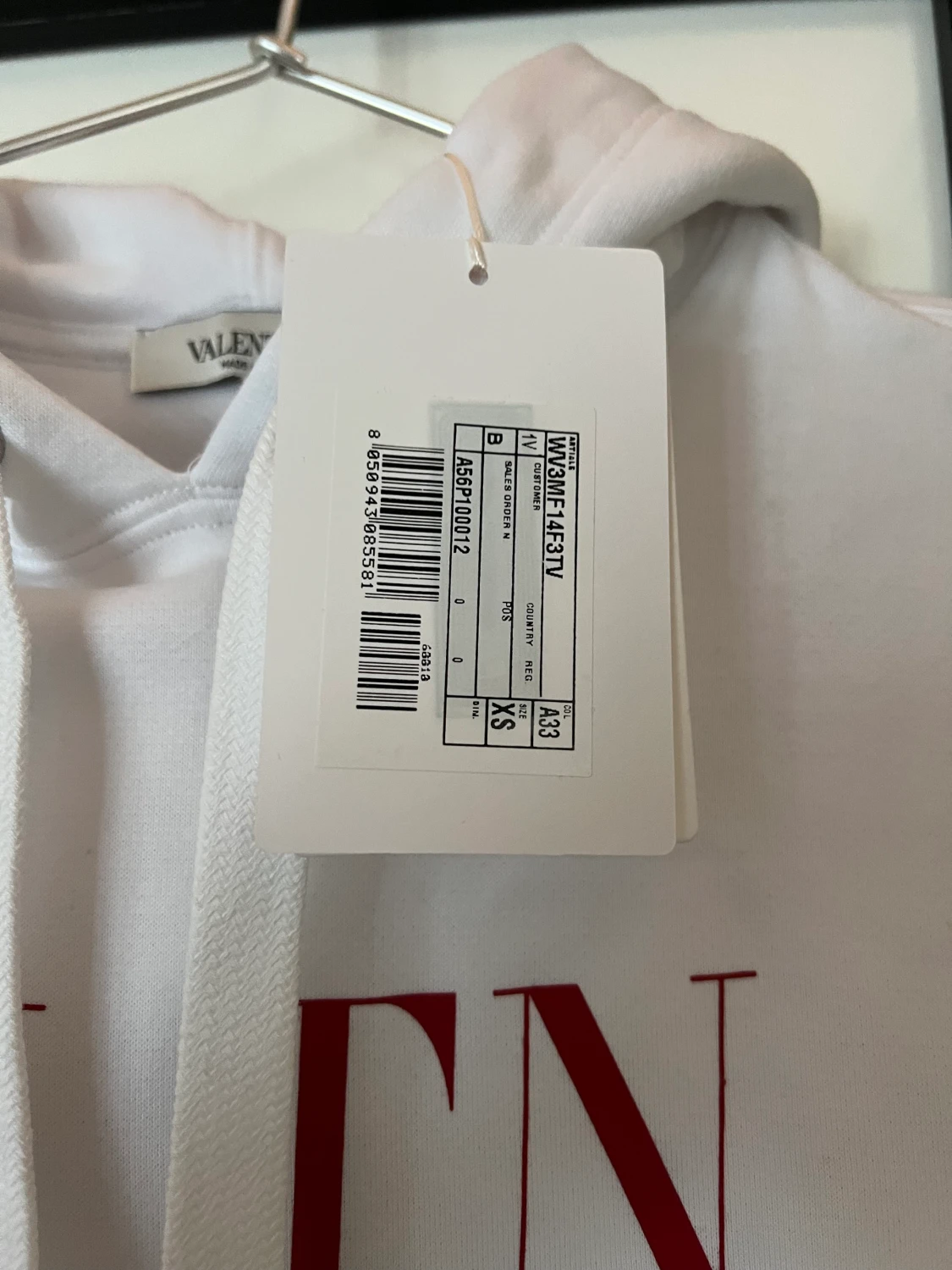 Valentino VLTN hoodie XS (ny med tag) - 90