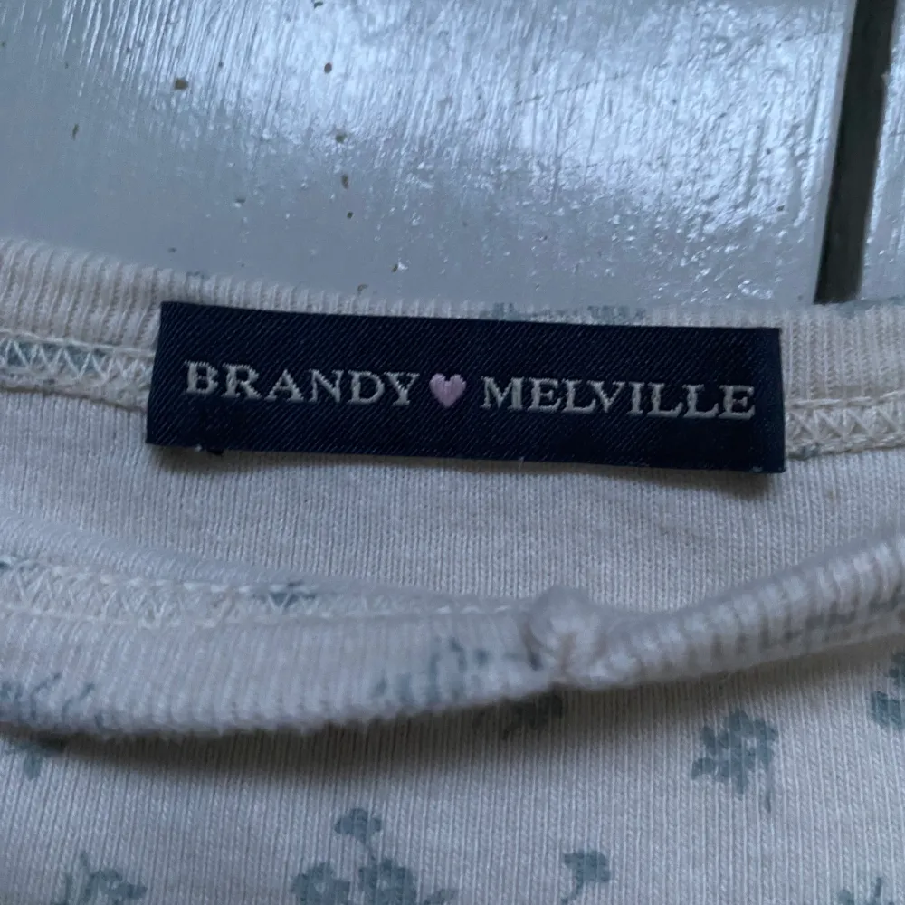 Super sött Brandy Melville set med små blåa blommor på. Använd, perfekt skick. Shorts.