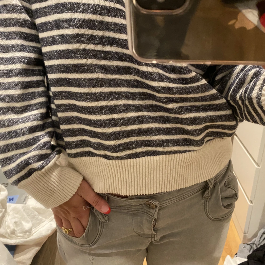 Randig sweatshirt  - 90