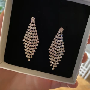 Strassörhängen  - Strassörhängen från Glitter. Rensar ut allt jag aldrig använt och aldrig kommer göra lol. Köpta 2019. Asken ingår inte 😭💖Samfraktar gärna