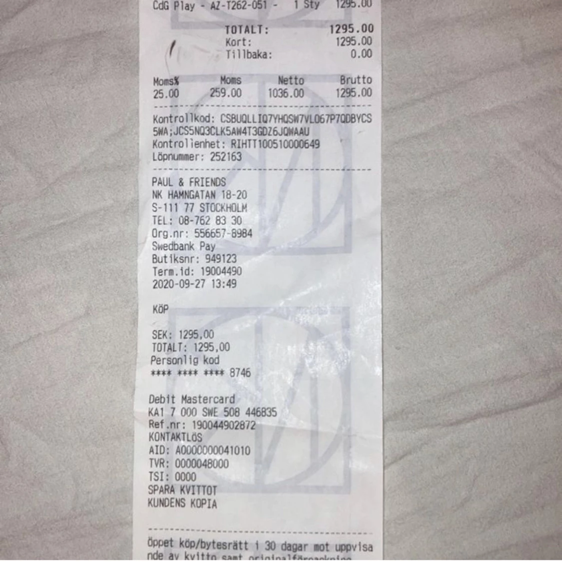 Cdg longsleeve  - 91