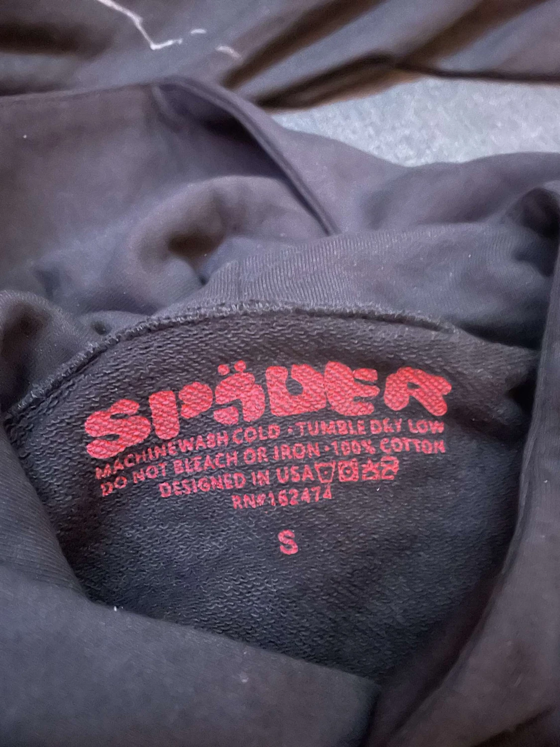 Sp5der y2k rhinestone hoodie - 90