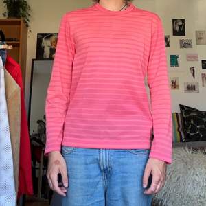 pink and lighter pink striped see through comme shirt
