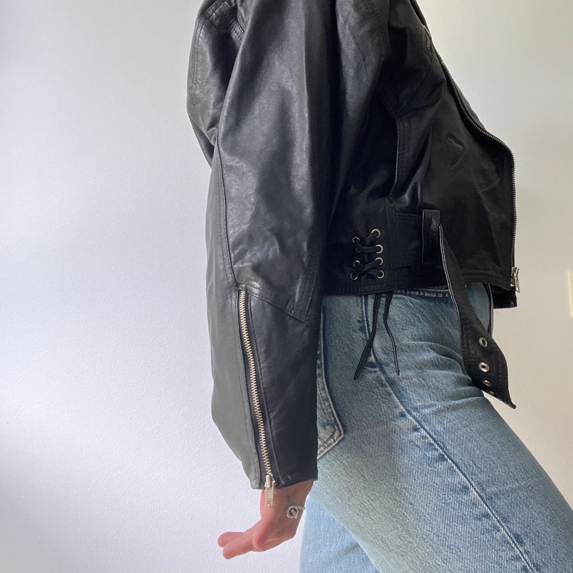 Unik vintage skinnjacka  - 90