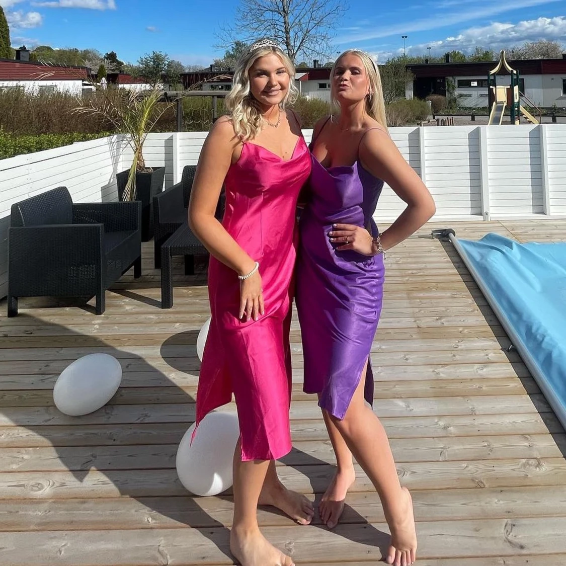 Lila klänning