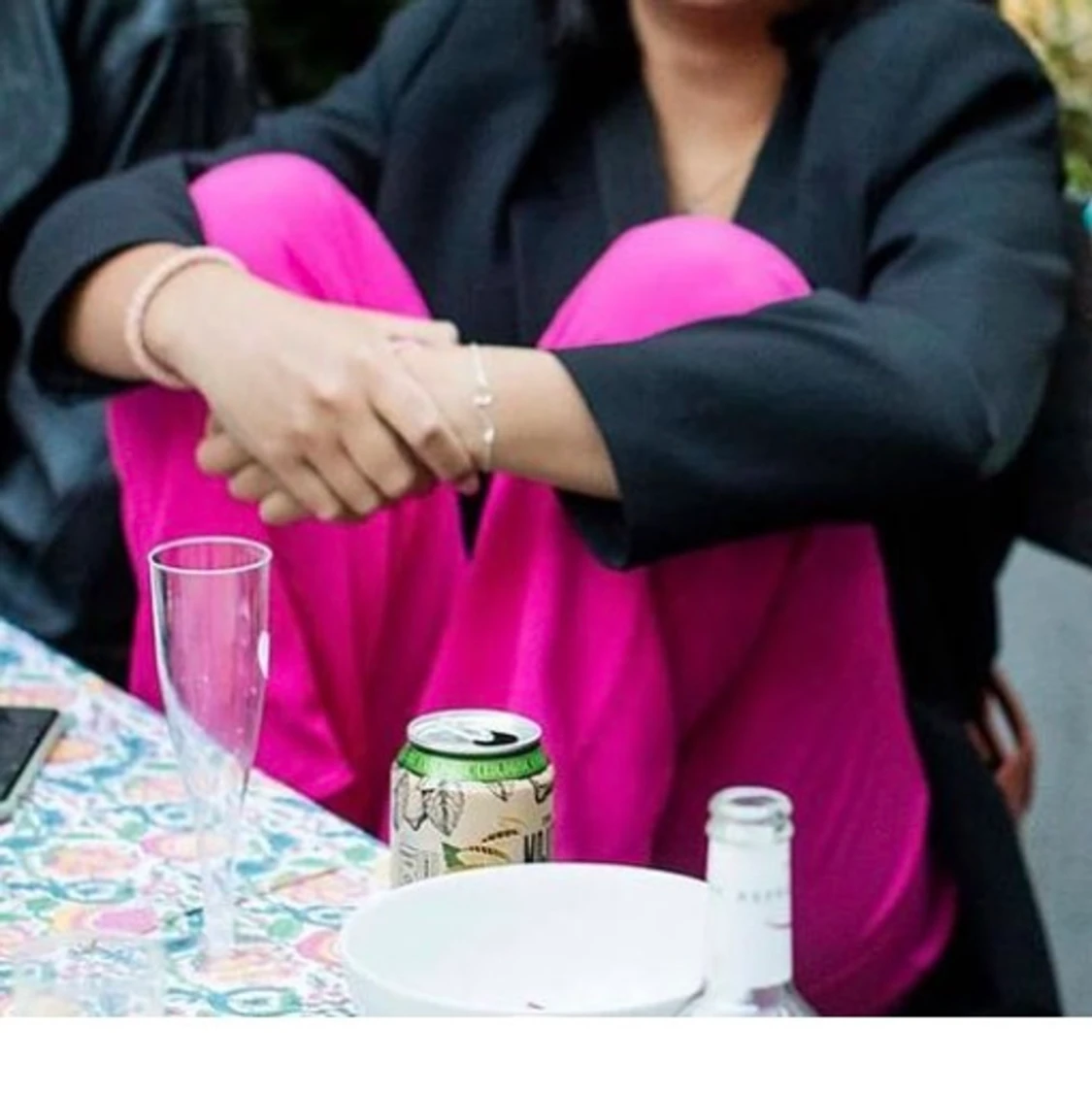 Rosa raka byxor - 90