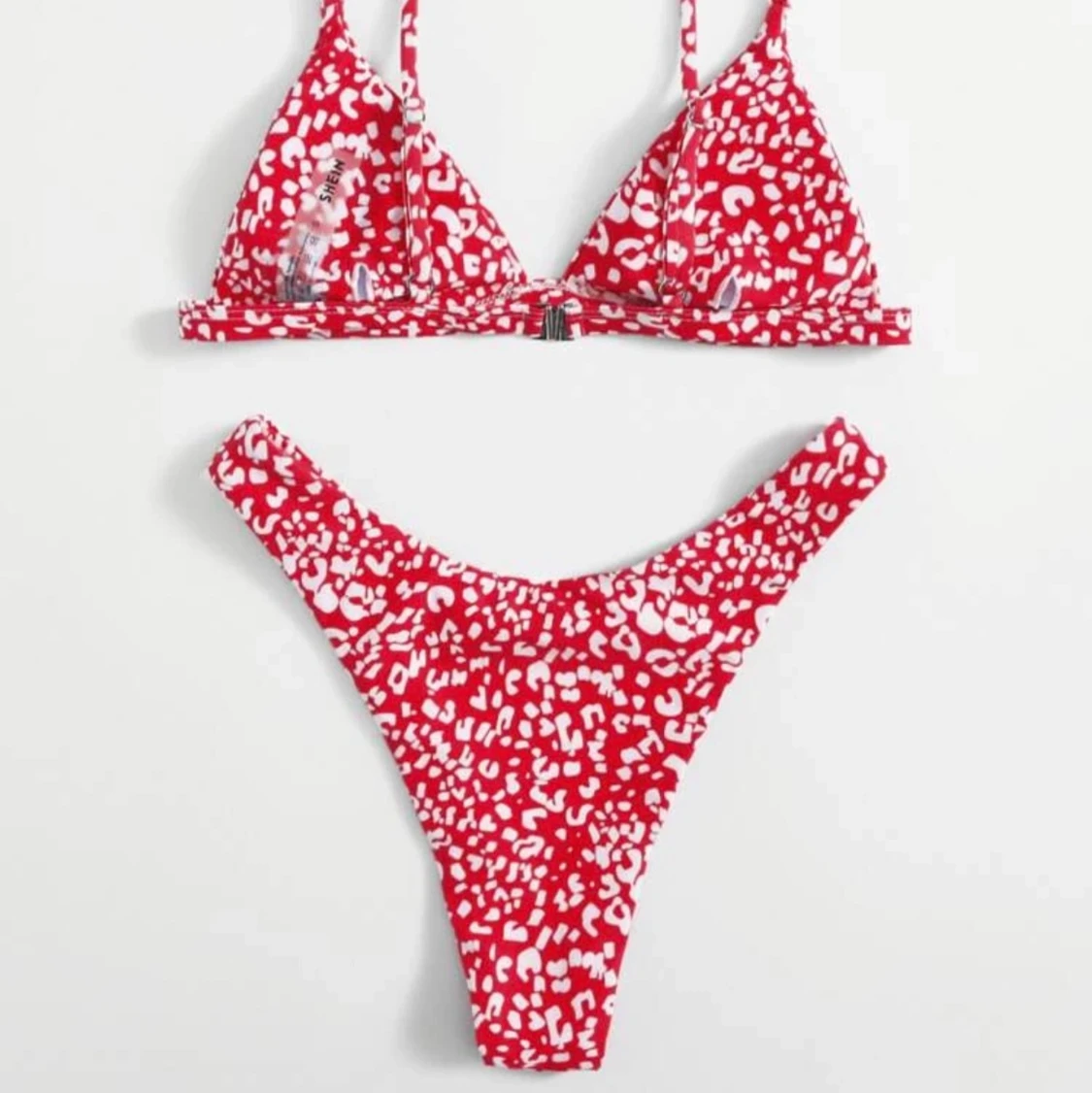 BIKINI RÖD/VIT SHEIN - 91