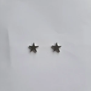 Silvriga stjärn örhängen - Säljer dessa örhängen då de knappt har blivit använda. Jag rengör och spritar alla smycken innan de paketeras, de pakas även med bubbelplast. Det är pris + frakt.