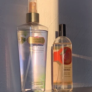 Body mists  - Victoria’s secret body mist - secret charm 120kr och The body shop body mist - mango 90kr. Köp båda för 180kr!