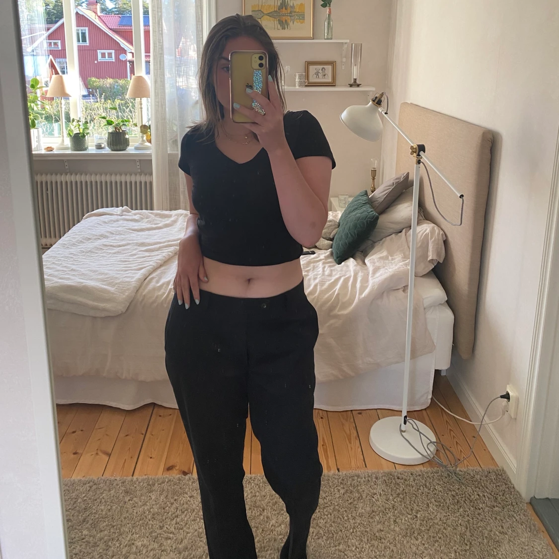 Lågmidjade kostymbyxor  - 91