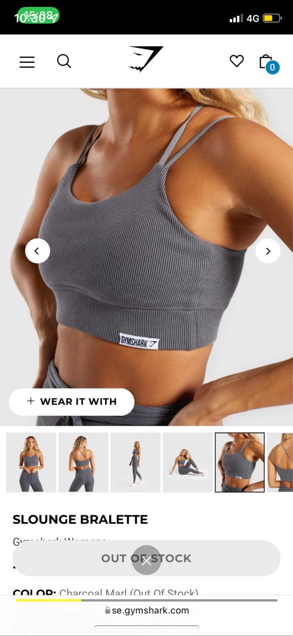 Gymshark tränings topp/ sport bh