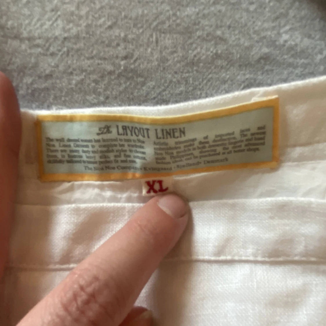 Vit linne kjol xl - 91