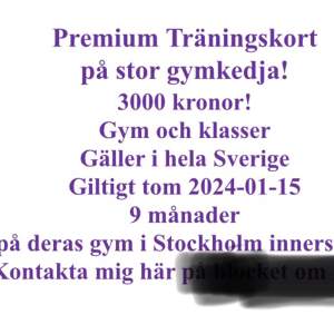 STC gymkort. Gym och klasser , gäller i hela Sverige . 2700 gäller tom 2024-01-15. Överlåtes i Stockholms innerstad eller Solna.