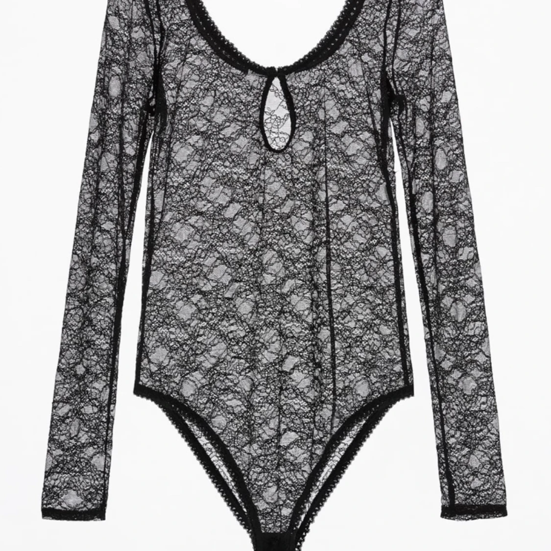 Zara svart spetsbody M - 90