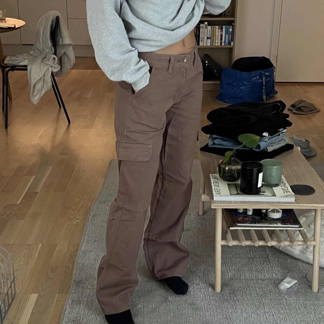 Lågmidjade cargobyxor 