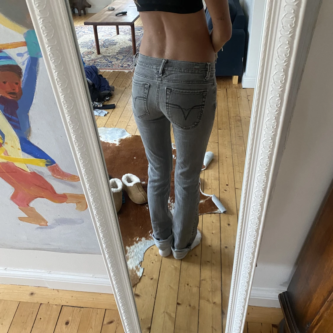 Grå raka jeans från DIESEL - 90