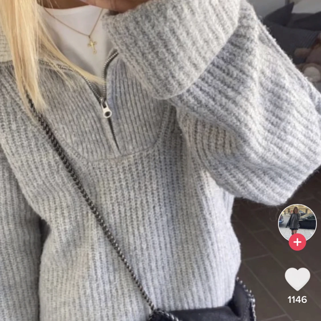 stickad tröja