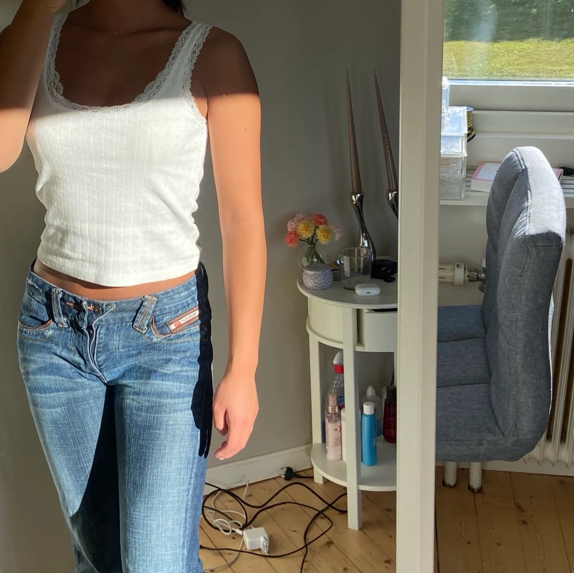 Lågmidjade jeans  - 90