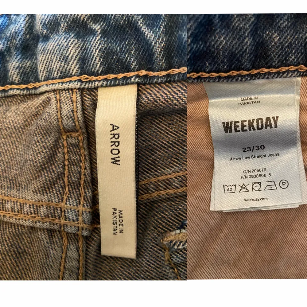 Säljer dessa jätte snygga jeansen från weekday i modellen arrow dom är low waist🤩🤩🤩 midjemått: 71cm, innerbensmått: 73cm. använda ca 3 gånger. Skriv privat om du har några frågor eller funderingar ❤️ ! OBS ANVÄND INTE DEN NYA KÖP NU FUNKTIONEN ! . Jeans & Byxor.