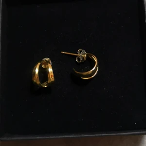 Örhängen  - Guldiga örhängen. Jag fick dom av begagnat av min släkting men själv har jag inte använt dom. Dom är väldigt fina och skälv skulle ajg tycka det var värt det 