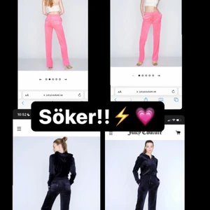 Söker Juicy Couture byxor xxs. - Söker Juicy Couture byxor i storlek xxs. Kan vara marinblå, rosa eller röd ( även andra färger). Mellan 0-850kr💗