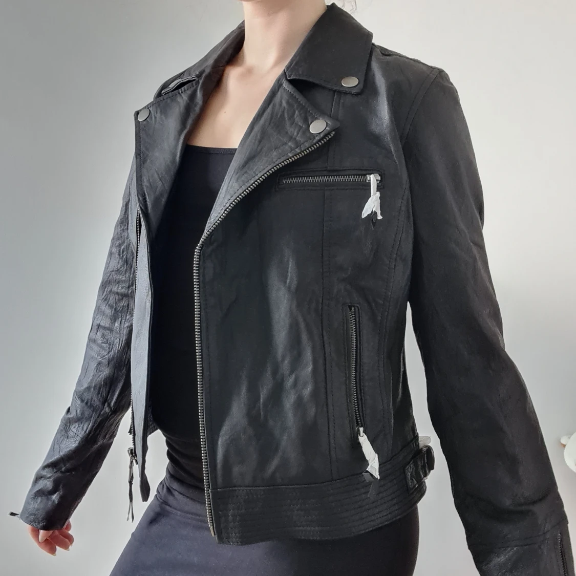 HELT NY Oanvänd läderjacka/skinnjacka s.38 - 90