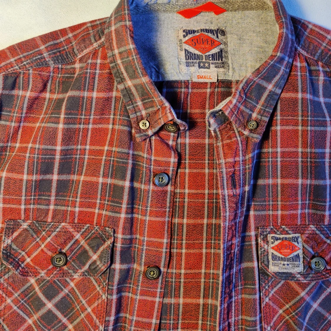 SUPERDRY FLANNEL SKJORTA - SMALL 