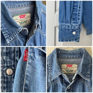 Levi’s jeansskjorta - superfint skick - Klassisk jeansskjorta från kungarna av denim: Levi’s. Somliga kallar den en westernskjorta, i vilket fall som helst ett måste i garderoben. Pssar en person som är ca 175cm normal kroppsform. 