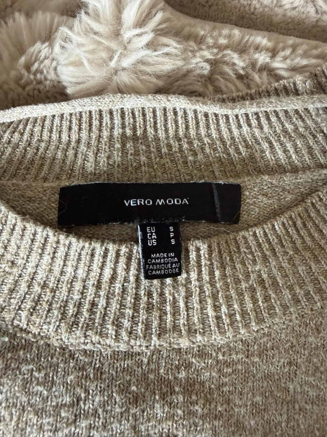 Beige stickad tröja Vero Moda - 1