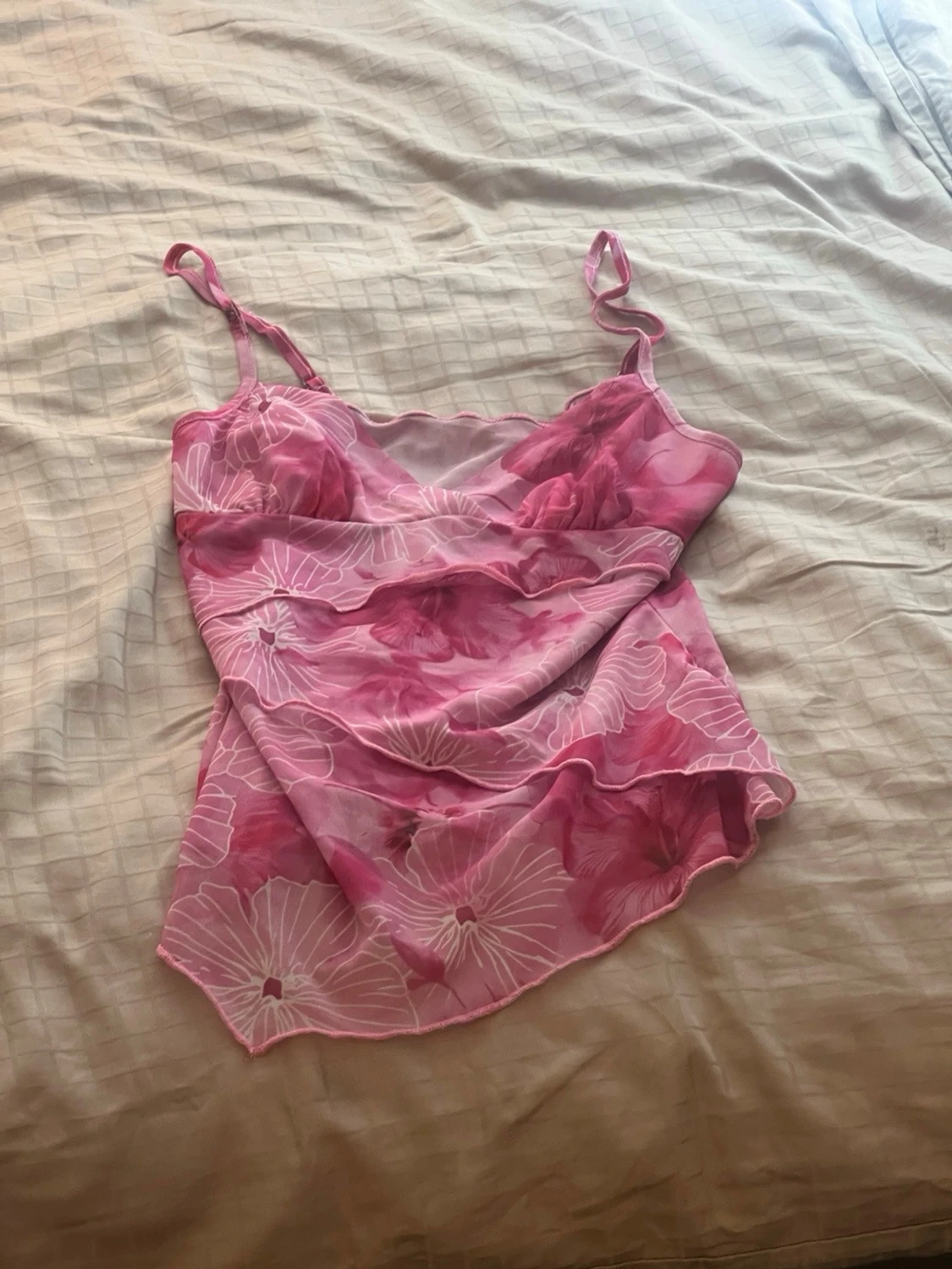 Rosa blommig linnetopp - 1