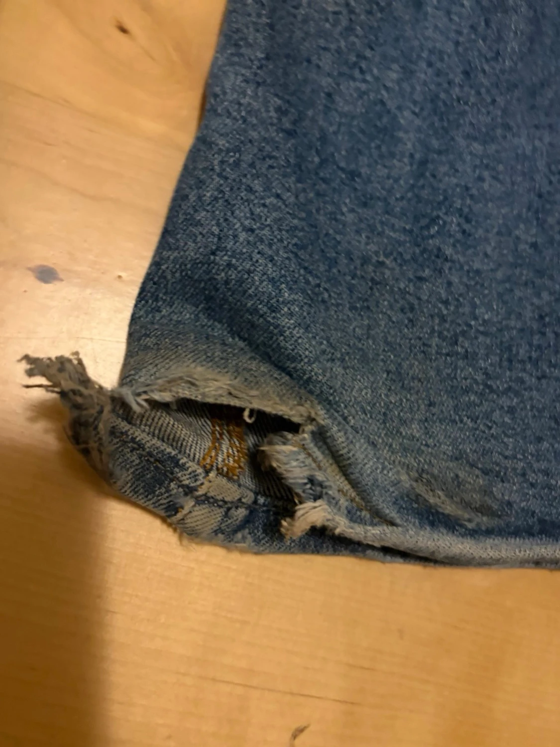 Blå bootcut jeans med hög midja - 3