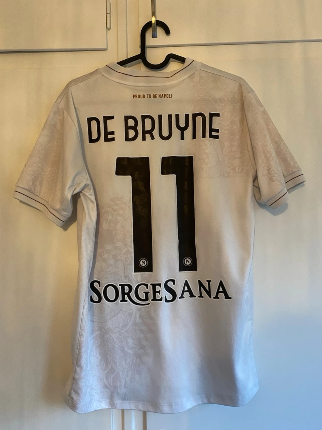 Vit Napoli matchtröja De Bruyne 11 - 1