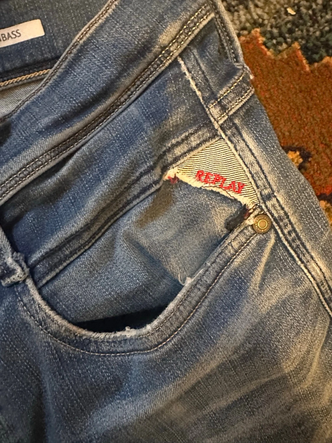 Blå slim fit jeans från Replay - 1