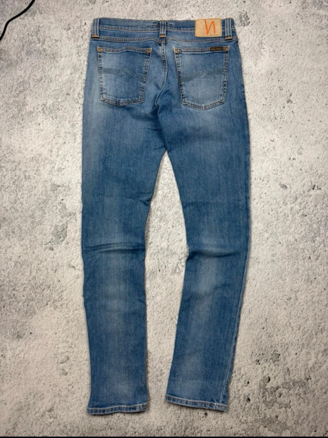 Blå slim fit jeans från Nudie Jeans - 2