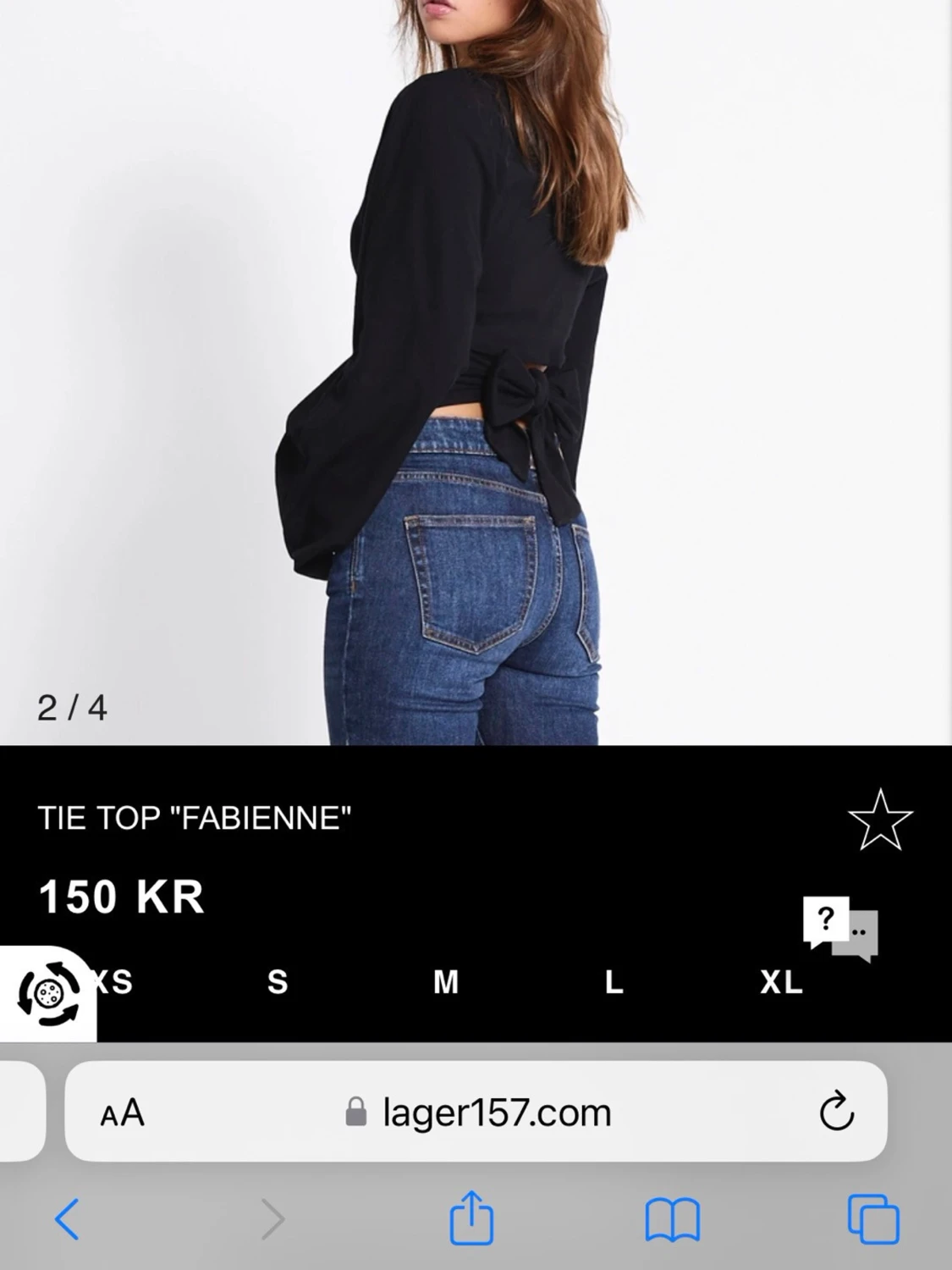 Svart croppad topp Lager 157 - 1