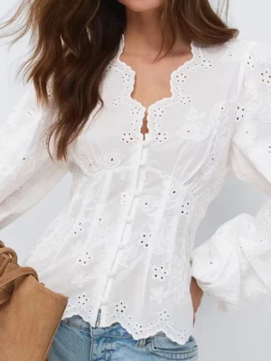 vit blus - Superfin vit blus från Gina Tricot, aldrig använd🤍