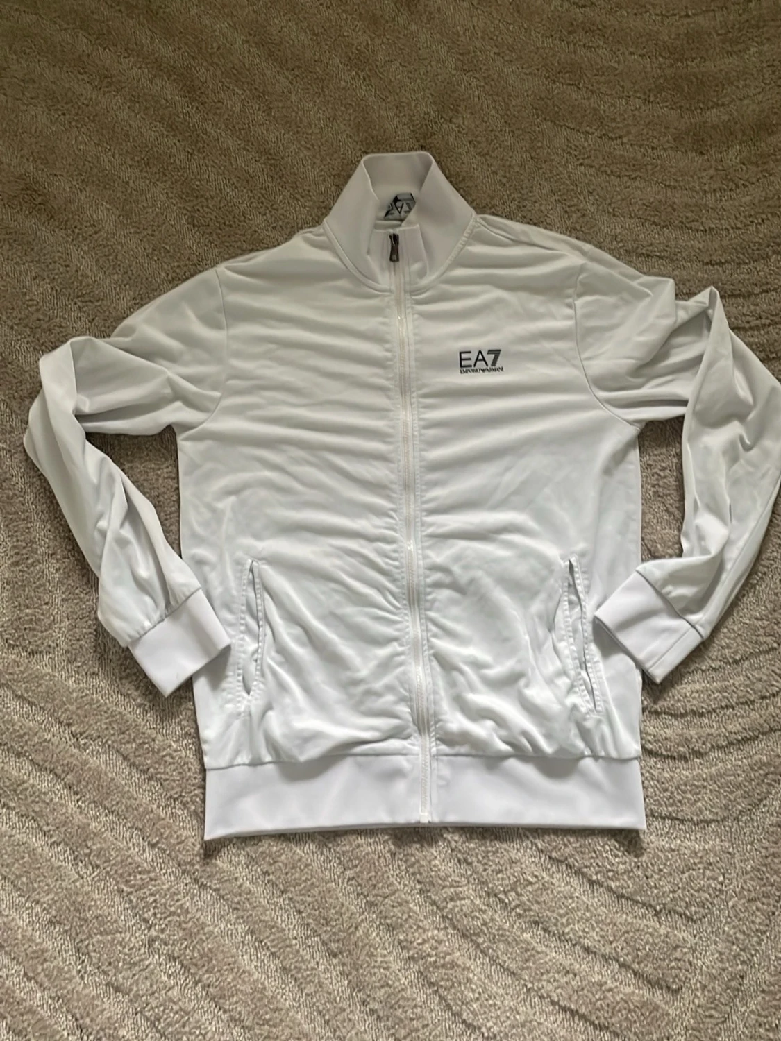 Vit ziptröja från EA7 Emporio Armani