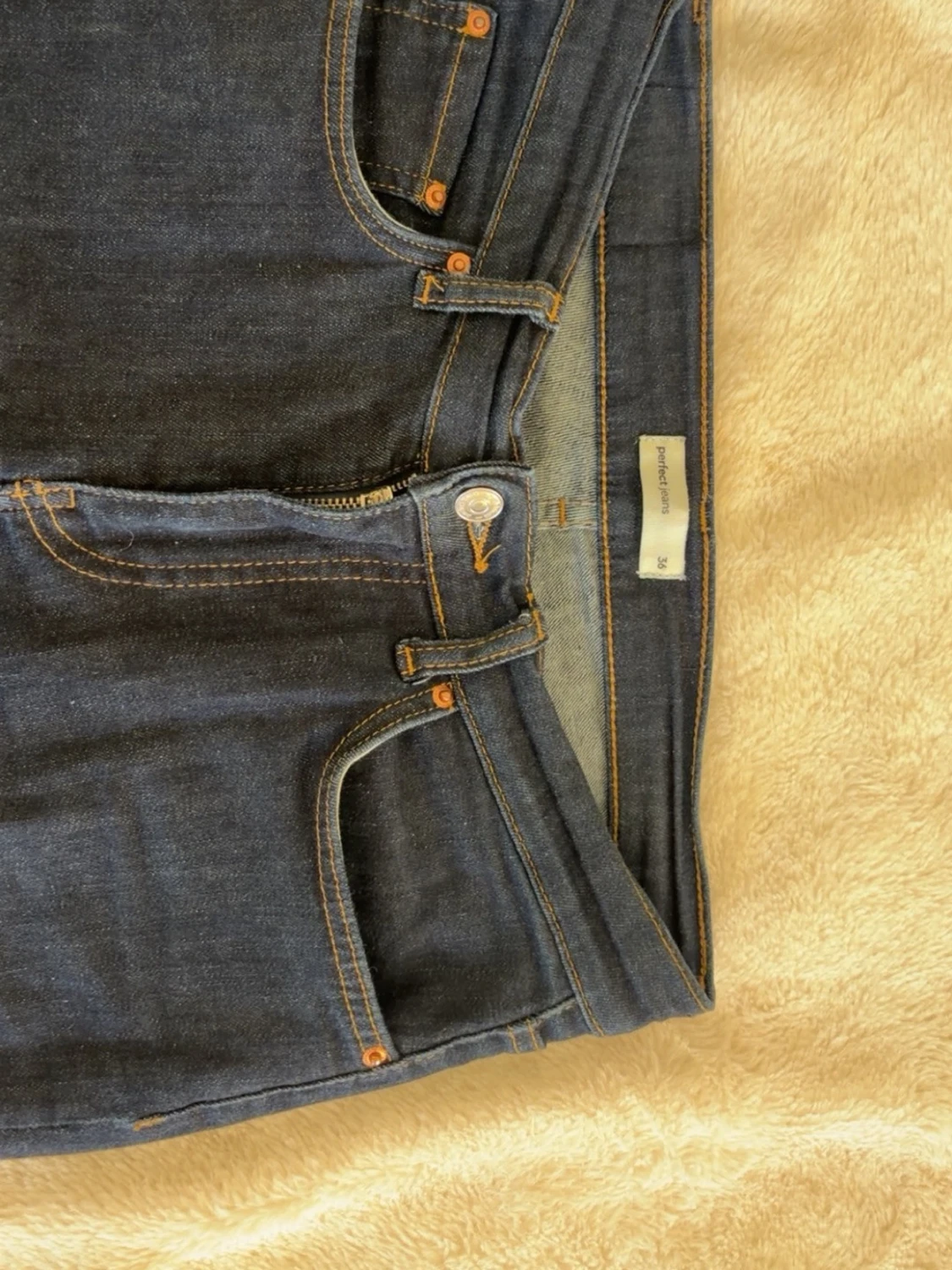 Mörkblå bootcut jeans - 2
