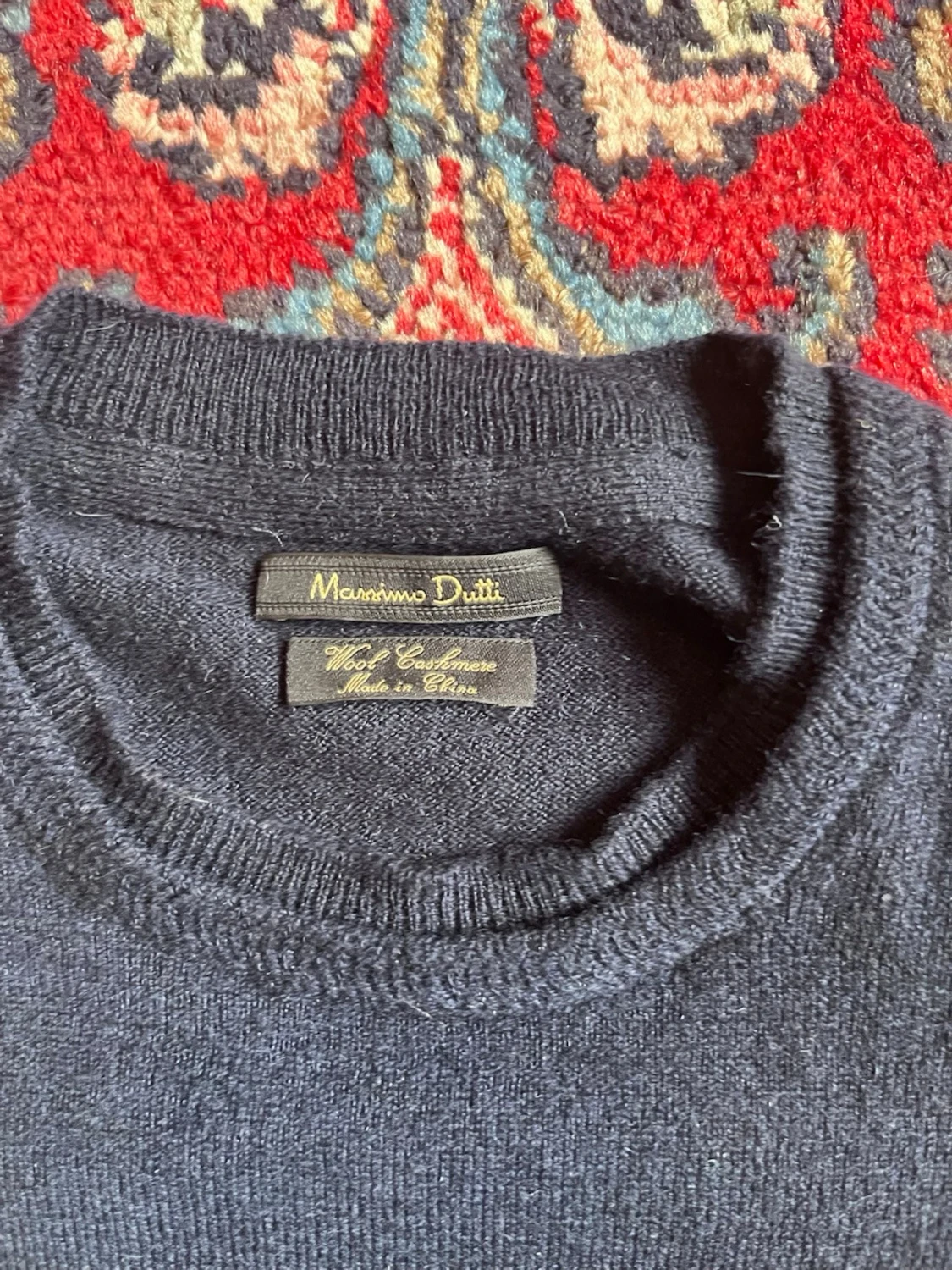 Mörkblå cashmere-tröja Massimo Dutti - 1