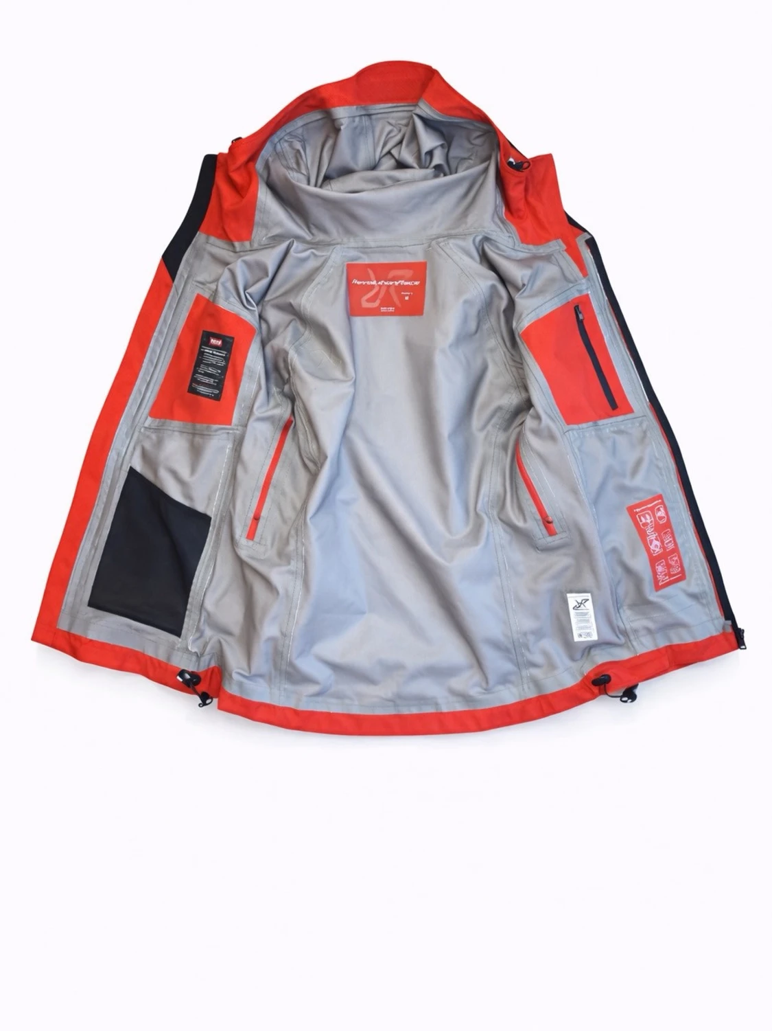 Röd vindjacka från Revolutionrace med huva - 2