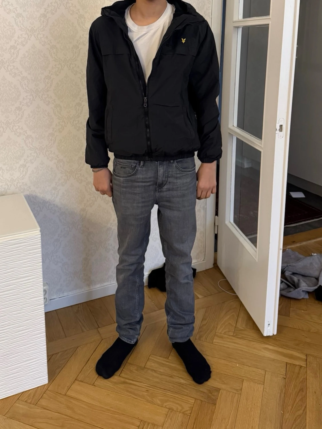 Svart vindjacka från Lyle & Scott