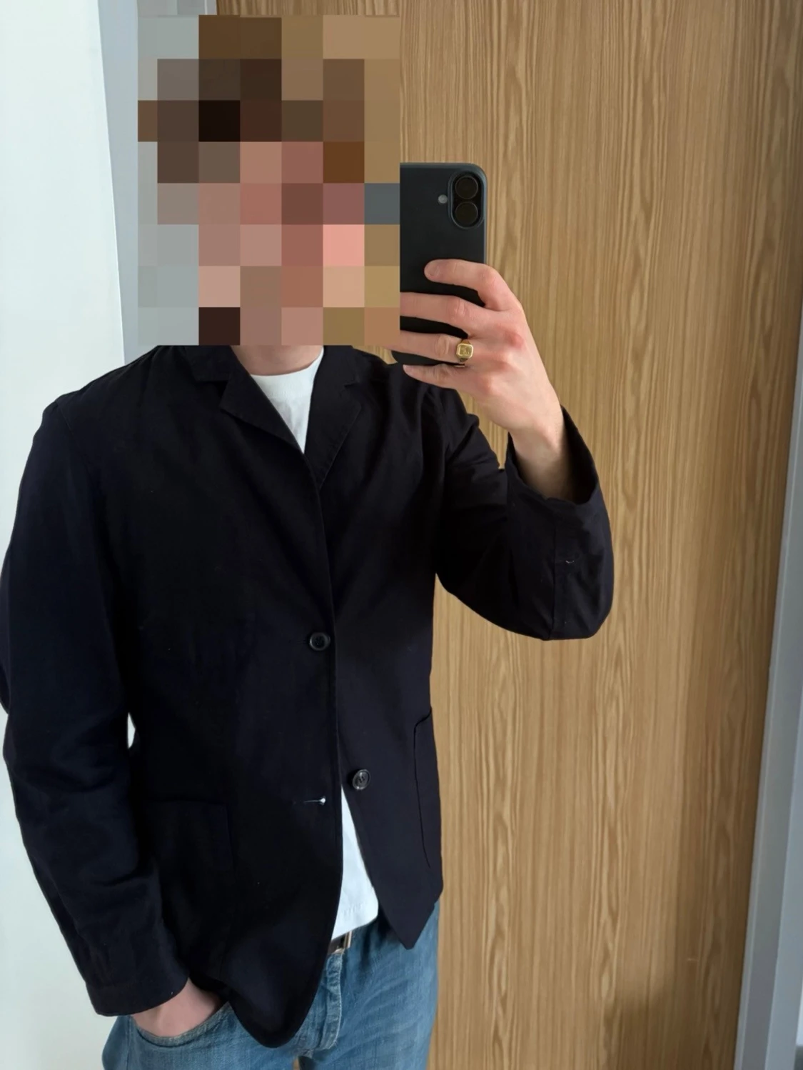 Mörkblå overshirt