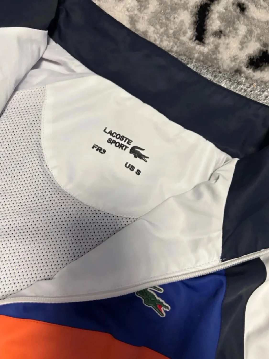 Lacoste vindjacka blå orange vit - 2