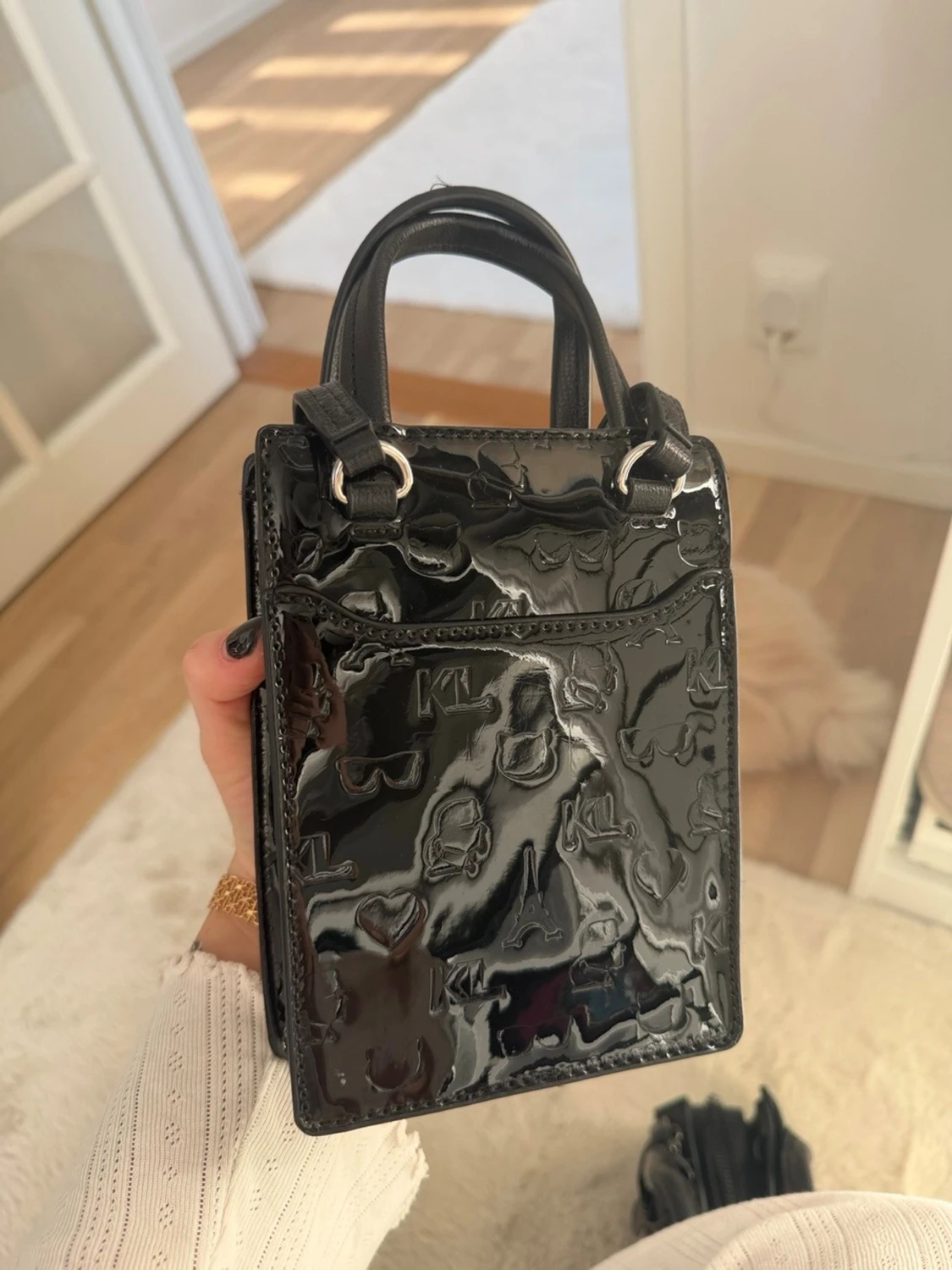 Svart miniväska Karl Lagerfeld - 1